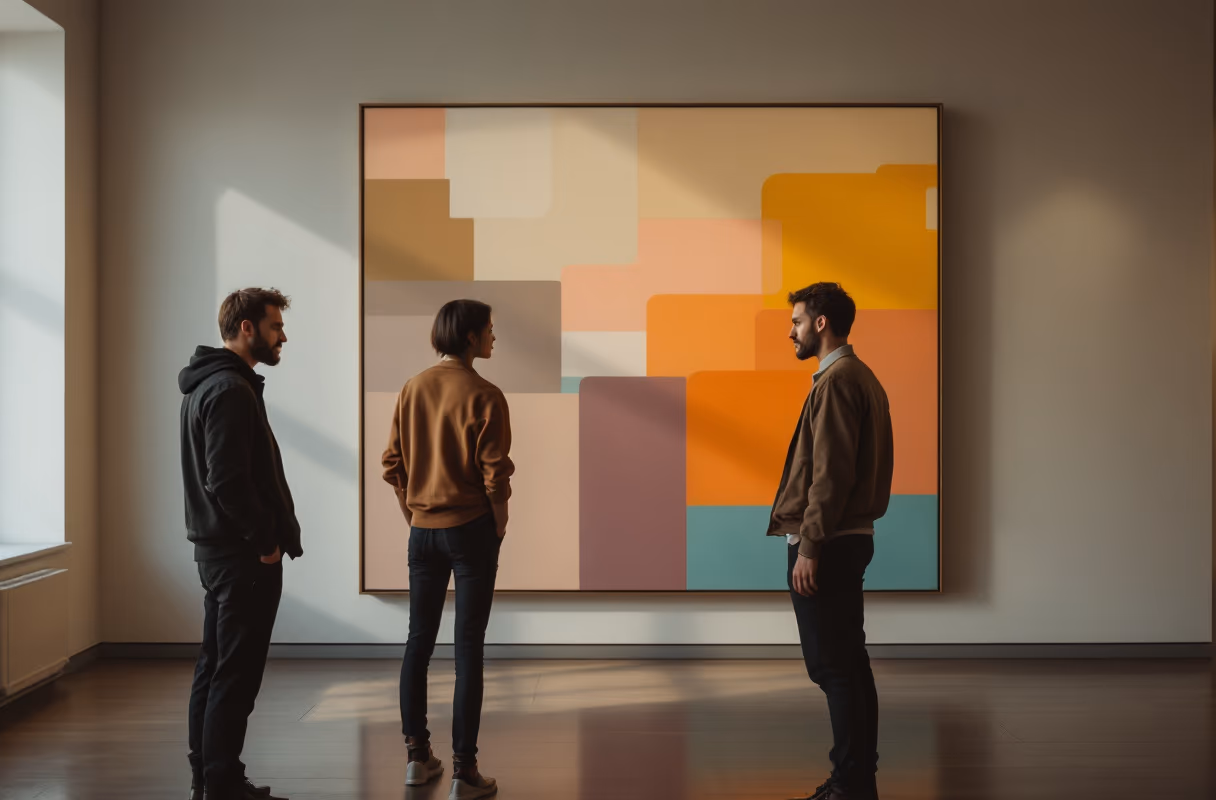 A small group at the Rothko art centre in Daugavpils